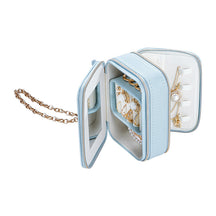 Double zipper mirror convenient jewelry box