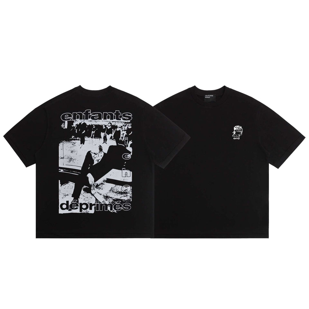 ERD Melancholy Rich Second Generation Print Short-Sleeve T-Shirt