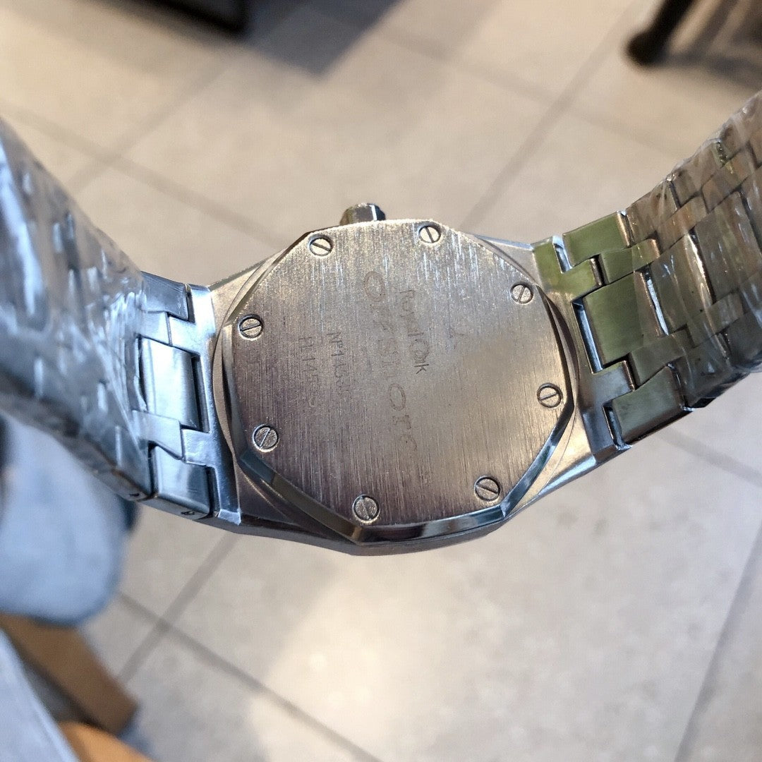 Hexagonal Steel Bracelet Watch with Mechanical Skeleton Dial