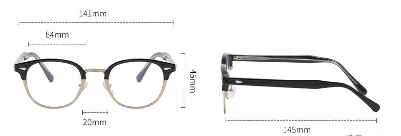 Retro eyebrow-line frame glasses