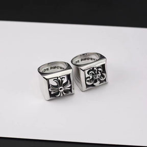 chrome hearts cross anchor square ring