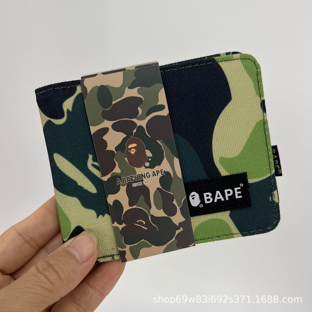 BAPE camouflage card holder wallet