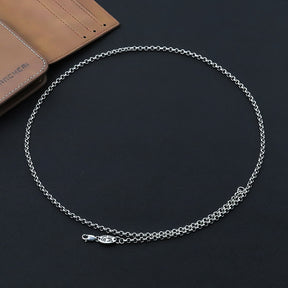 925 silver circle O-shaped chain