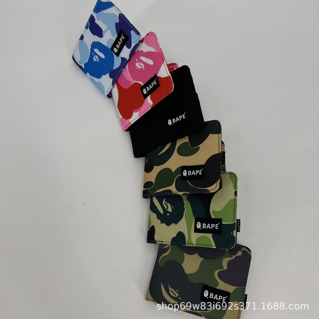 BAPE camouflage card holder wallet