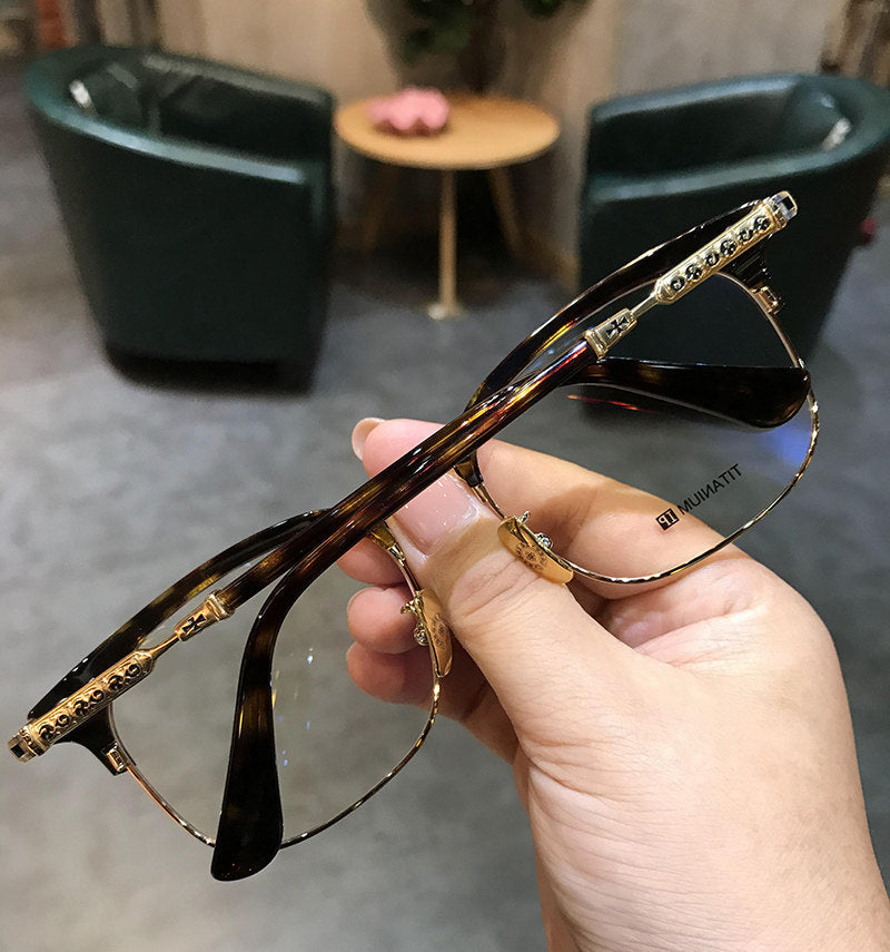 Chrome Hearts Browline Frames with Intricate Engraving