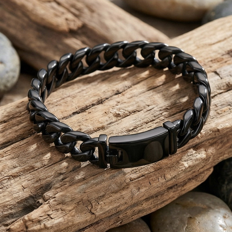 Minimalist titanium steel bracelet