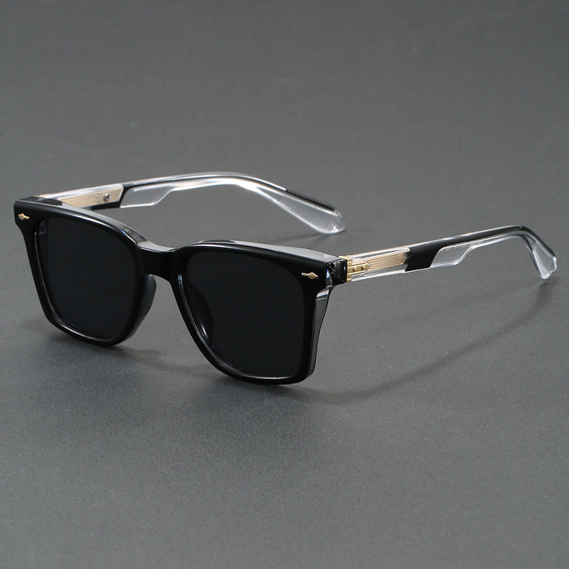 Retro luxury square polarized sunglasses