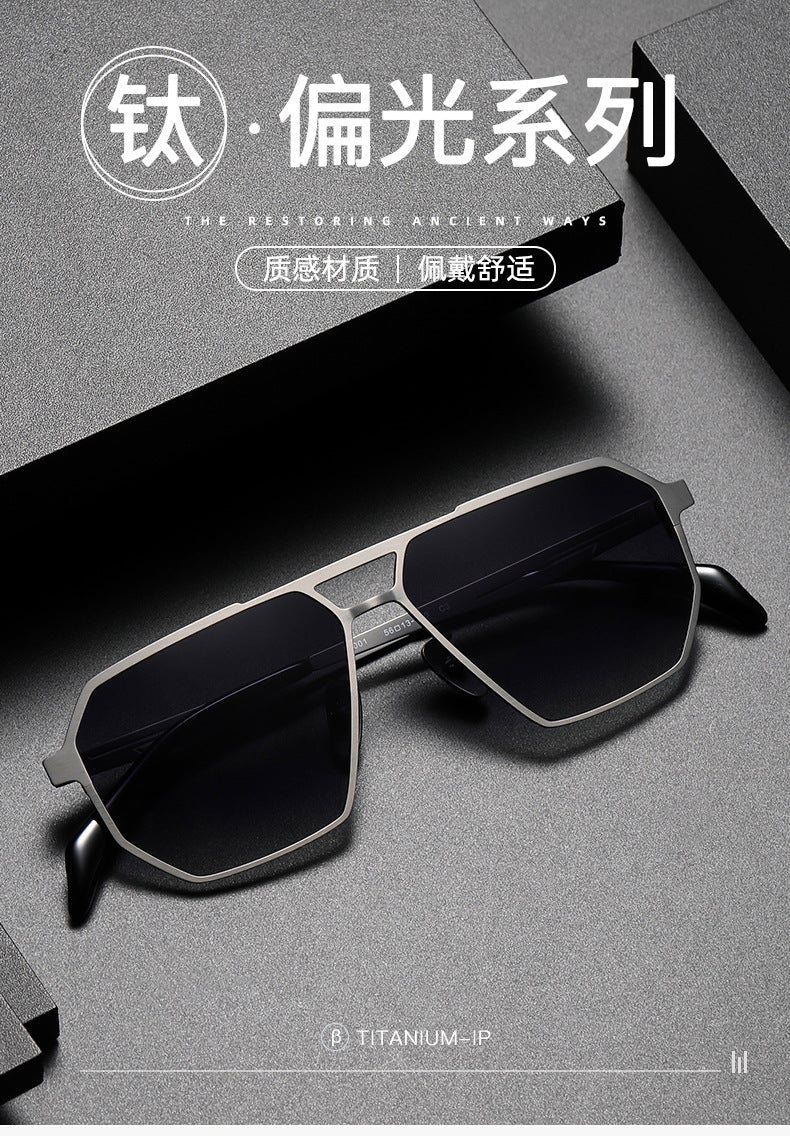 Retro Geometric Aviator Sunglasses