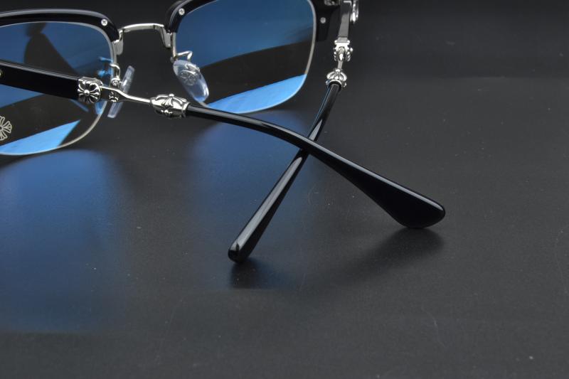 Chrome Hearts sword themed literary semi rimmed glasses