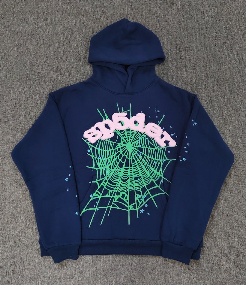 Sp5der Foam Print Spider Thick Fleece Hoodie