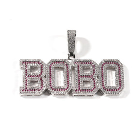 Alphabet Necklace Diamond Quartz Panel Hip Hop Necklace