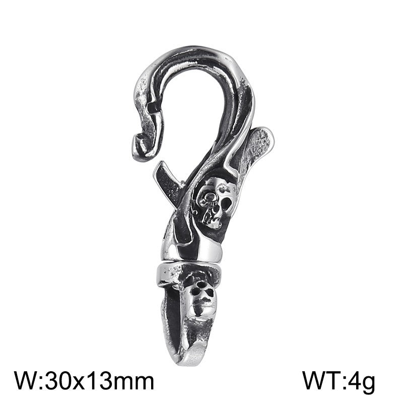 Unique skull stainless steel keychain