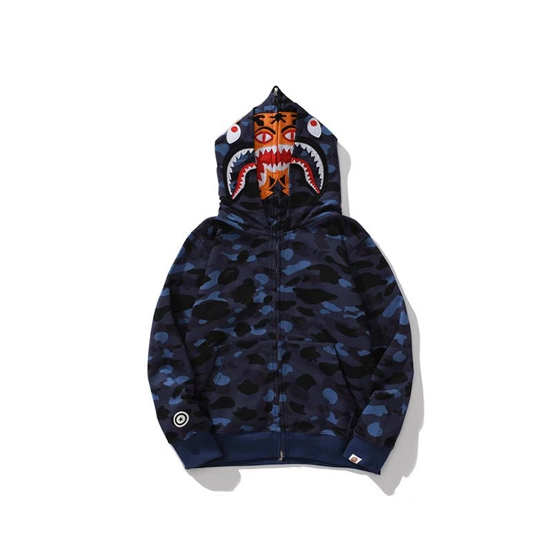 BAPE Shark camouflage jacket cardigan hooded