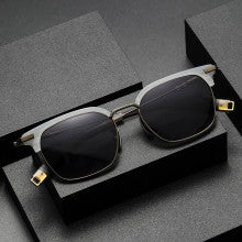 Retro Geometric Aviator Sunglasses
