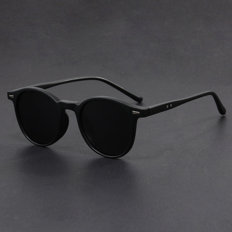 Retro Oval Frame black UV400 protection sunglasses