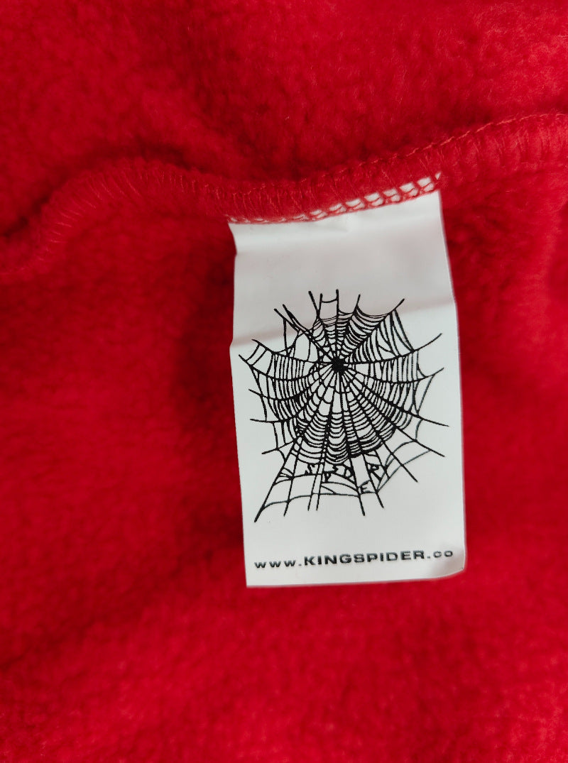 Sp5der fleece-lined zip-up spider web jacket