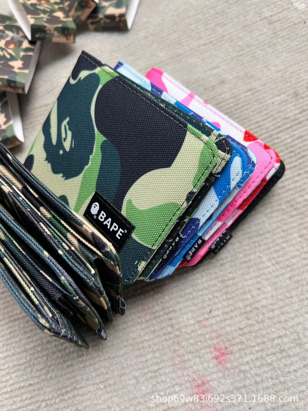 BAPE camouflage card holder wallet