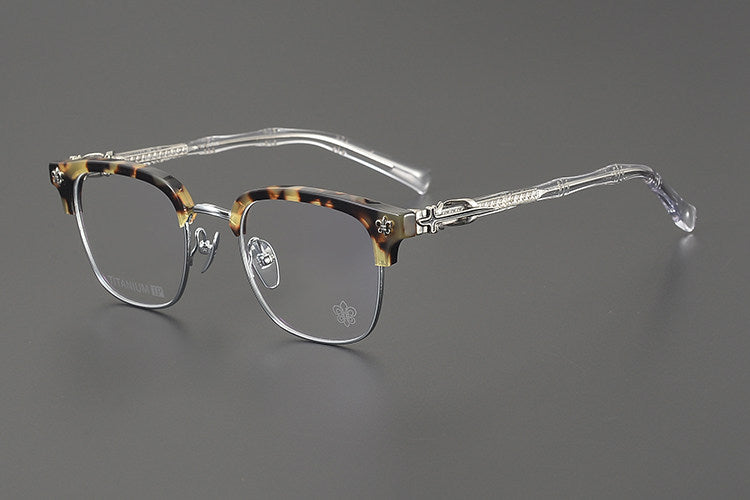Chrome Hearts Hand-Engraved Vintage Browline Eyeglasses