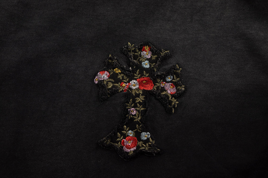 Chrome Hearts Flowers Filled with Crosses T-Shirt