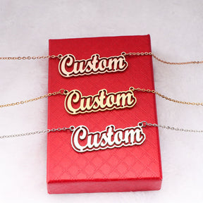 Customized hollow name necklace