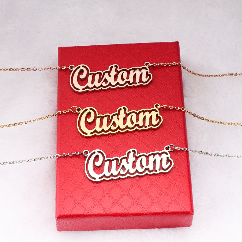 Customized hollow name necklace