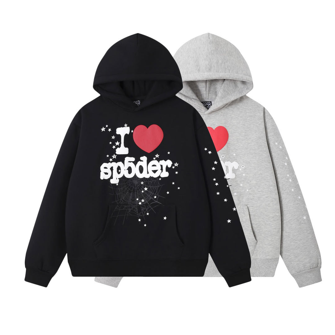 Sp5der foam letter 555 hoodie Pink Casual pants