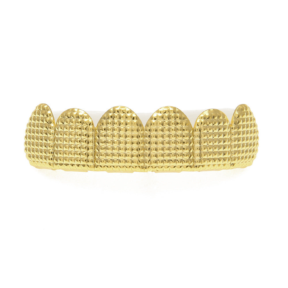 Hip-hop polished braces with gold electroplating