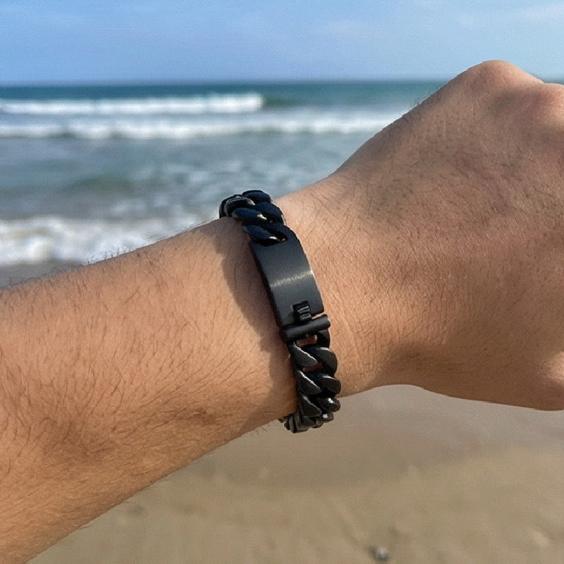 Minimalist titanium steel bracelet