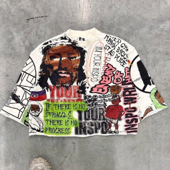 Cartoon short-sleeved printed T-shirt