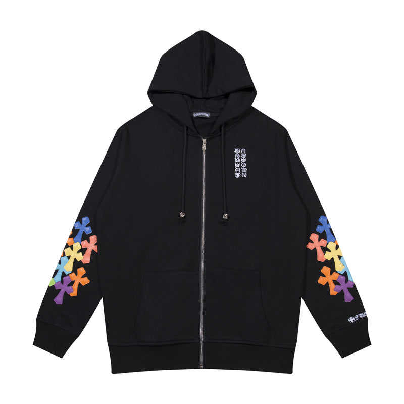 chrome hearts hoodie cardigan pure cotton