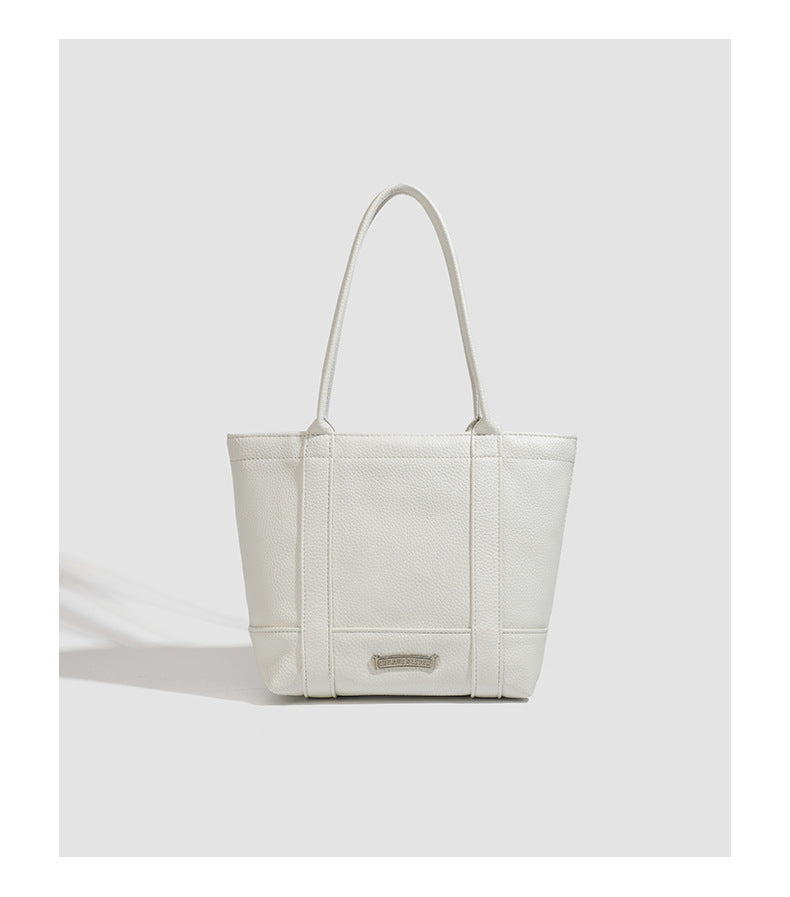 hrome Hearts Cross-Patterned PU Leather Tote Bag