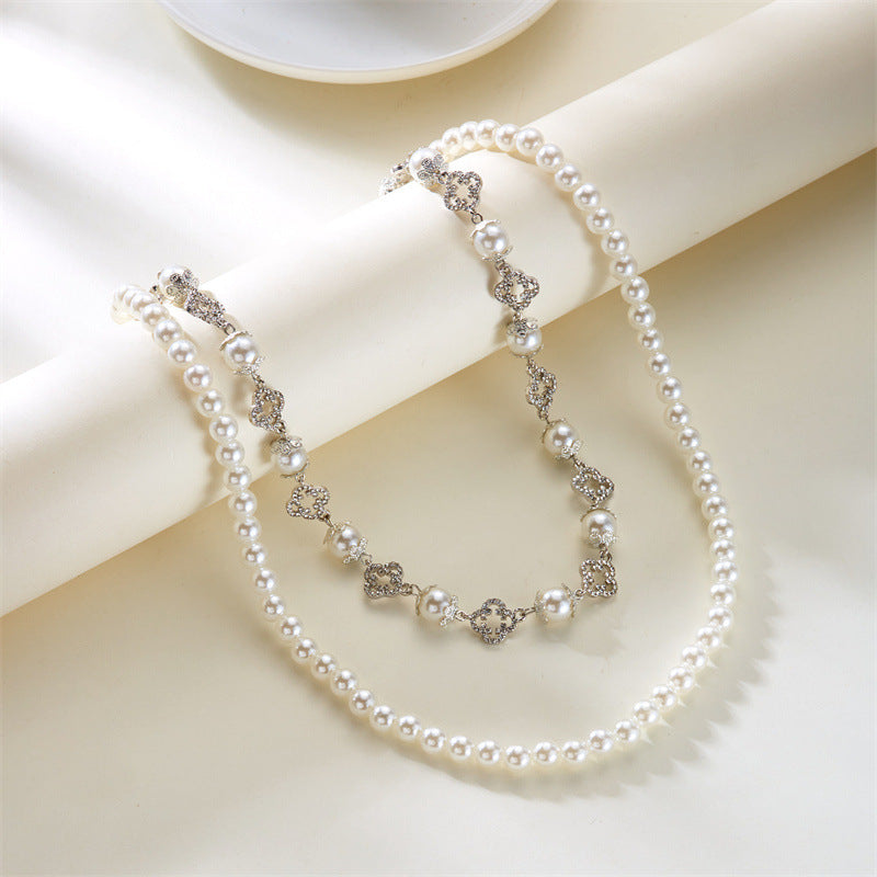 Multi-Color Gemstone, Pearl, and Cross Punk Waist Chain