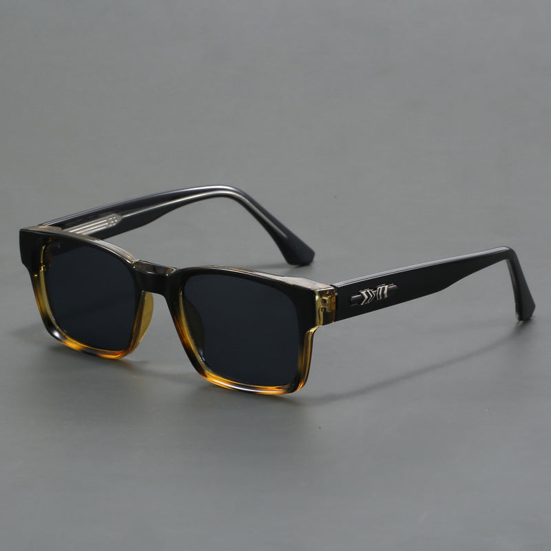 Thick-rimmed anti-blue light photochromic glasses