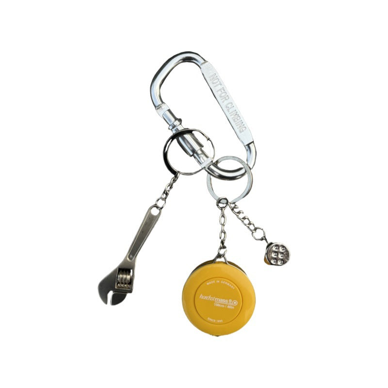 Wrench dice measuring tape keychain