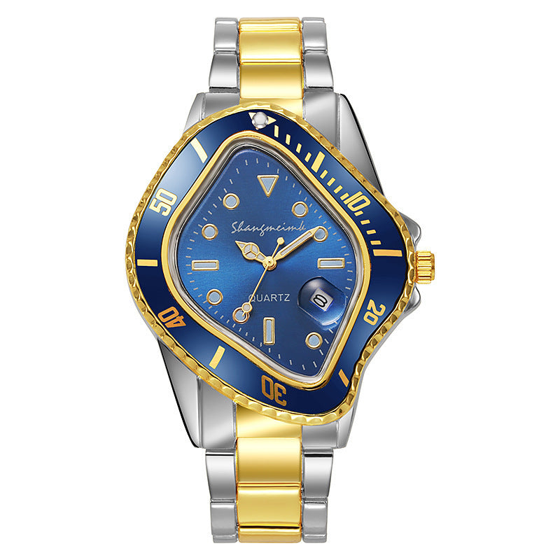 Twisted Submariner Alloy Steel Strap Quartz Watch