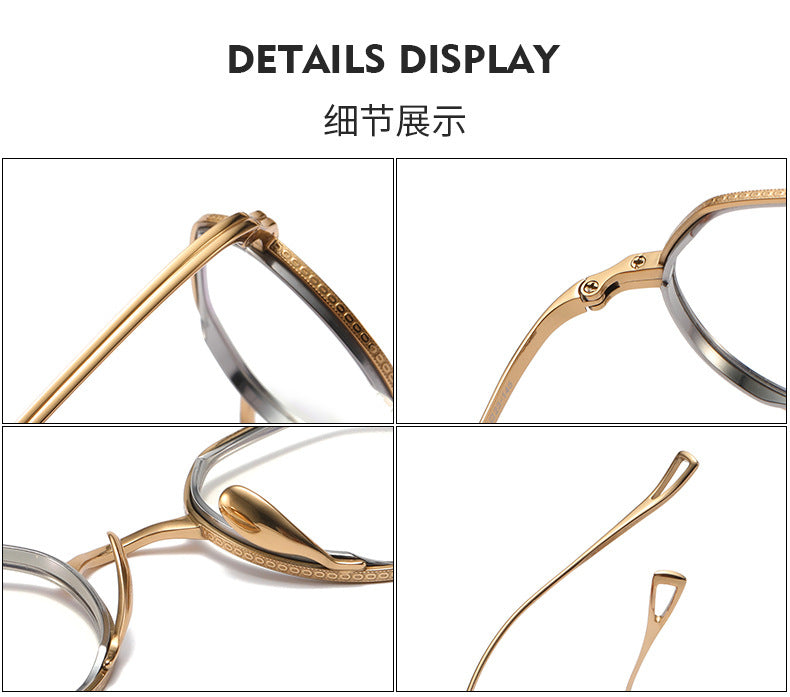 Irregular full-rimmed wide-rimmed eyeglasses for small faces