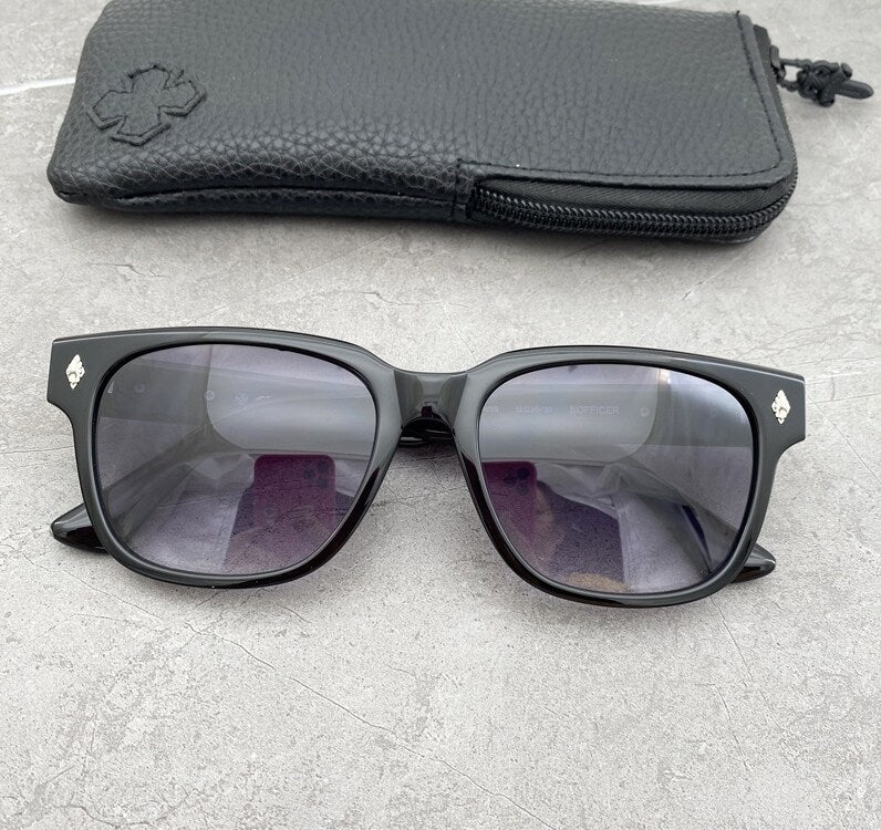 Chrome Hearts OFFICER Cross-decorated Sunglasses