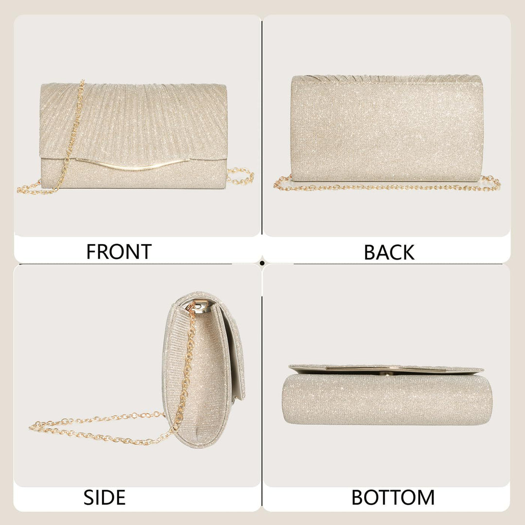 Rhinestone-encrusted dress bags/makeup bags