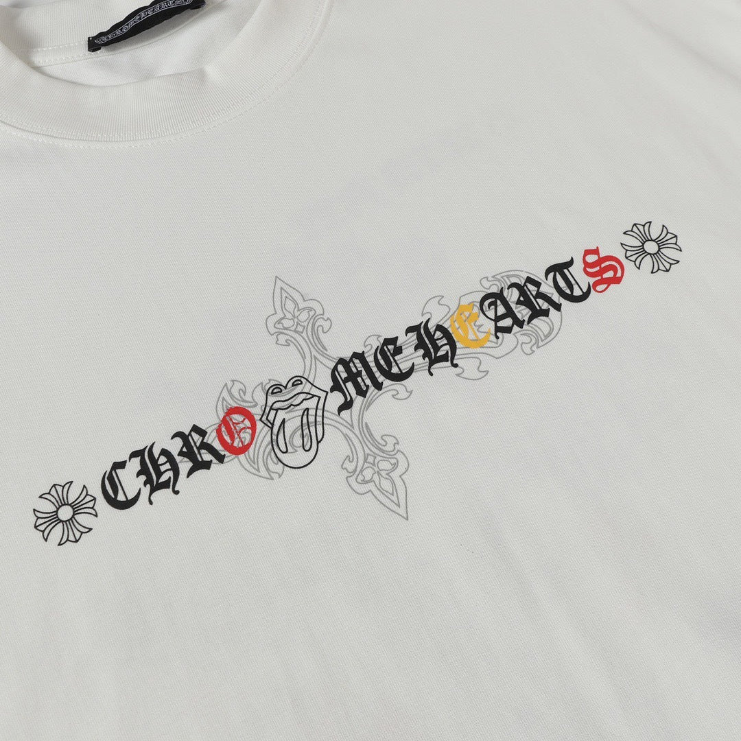 Chrome Hearts Personalized Cross Print Short-Sleeve T-Shirt
