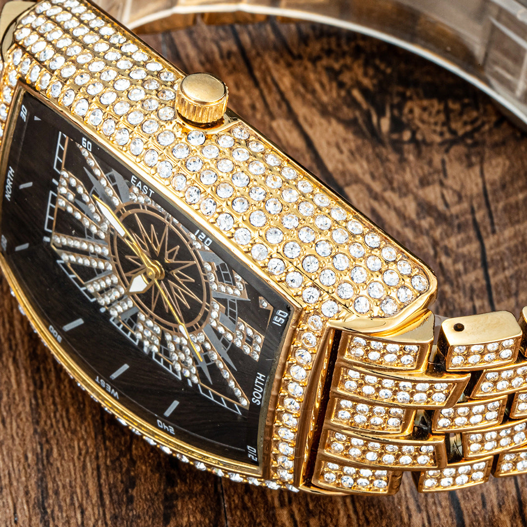 Full Diamond Dial with Tonneau-Shaped Dial