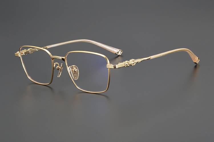 Chrome Hearts-Inspired Retro Dagger Business Eyewear Pure Titanium Frames