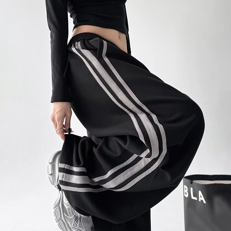 Hip Hop Jazz Dance Side Three-Stripe Striped Sweatpants