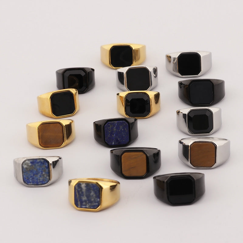 Bold and retro amber stone jewelry