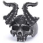 Nordic Stainless Steel Skull Ring Gothic Dark Aesthetic