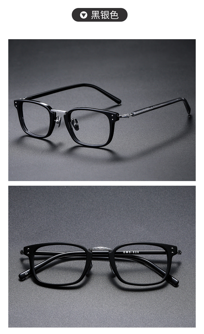 Small square retro eyeglass frames