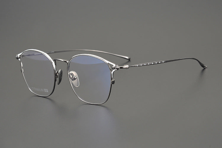 Handmade minimalist pure titanium fashion glasses