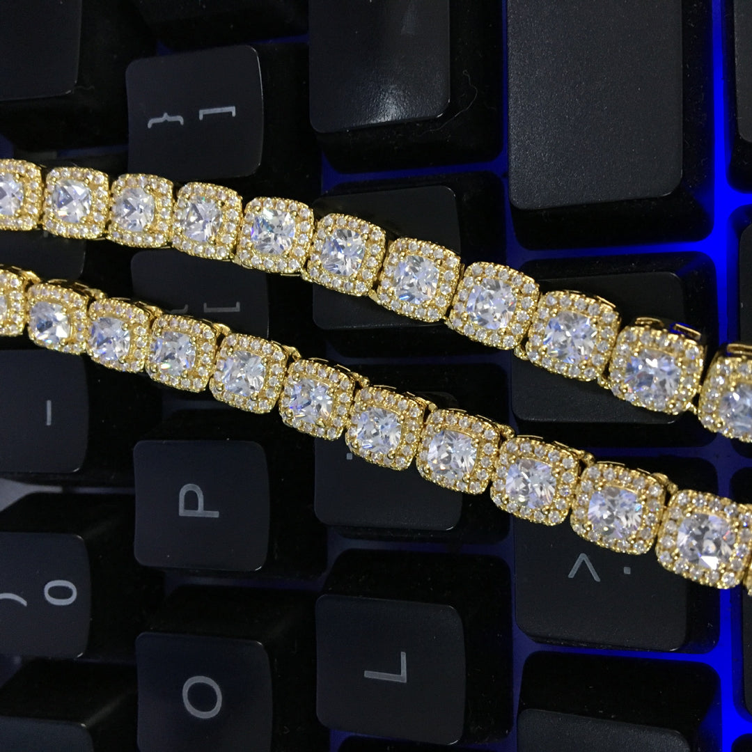 Iced Out Tennis Chain Cubic Zirconia CZ Hip Hop Necklace