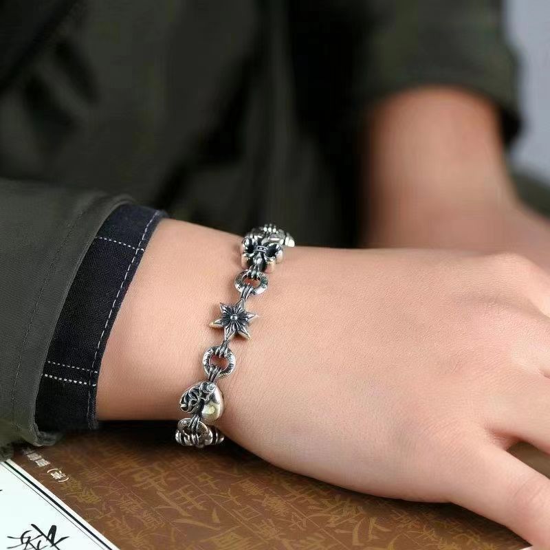 chrome hearts cross circle bracelet anchor bracelet