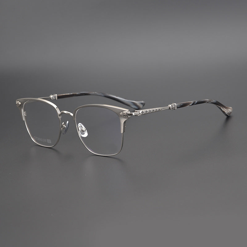 Chrome Hearts Handmade Cross-Shaped Square Eyeglass Frame