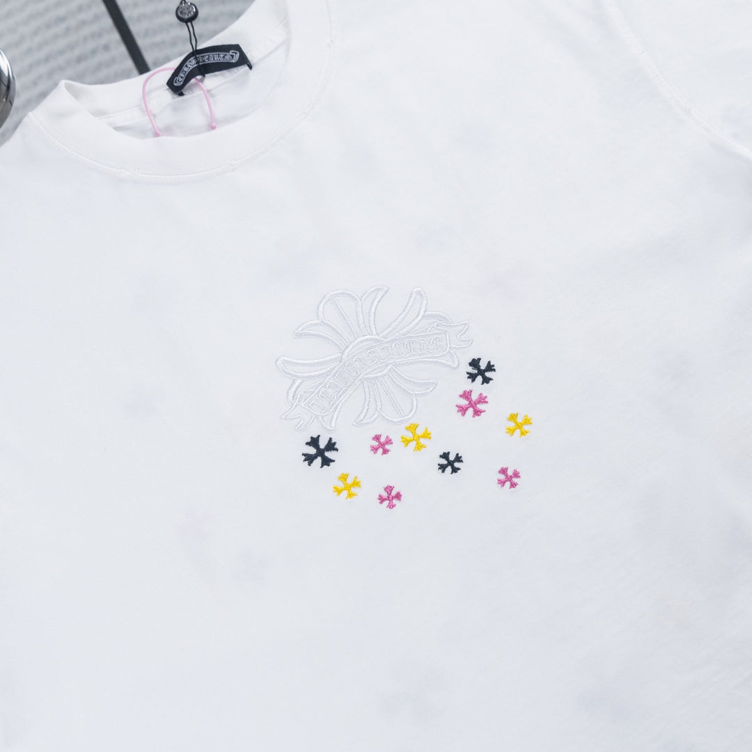Chrome Hearts Colorful Starry Sky Embroidered T-shirt